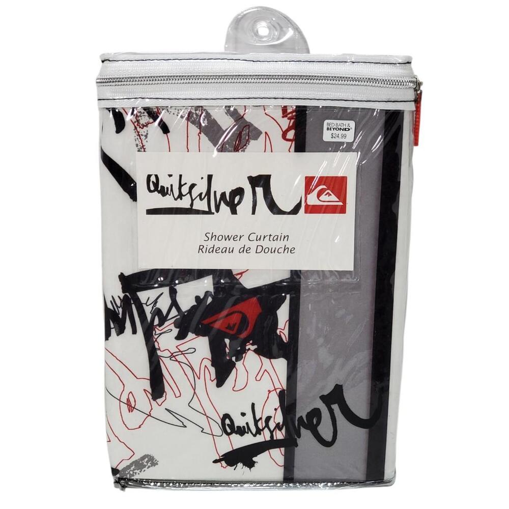 Quicksilver All Over Logo Polyester Shower Curtain 72x72" NIP